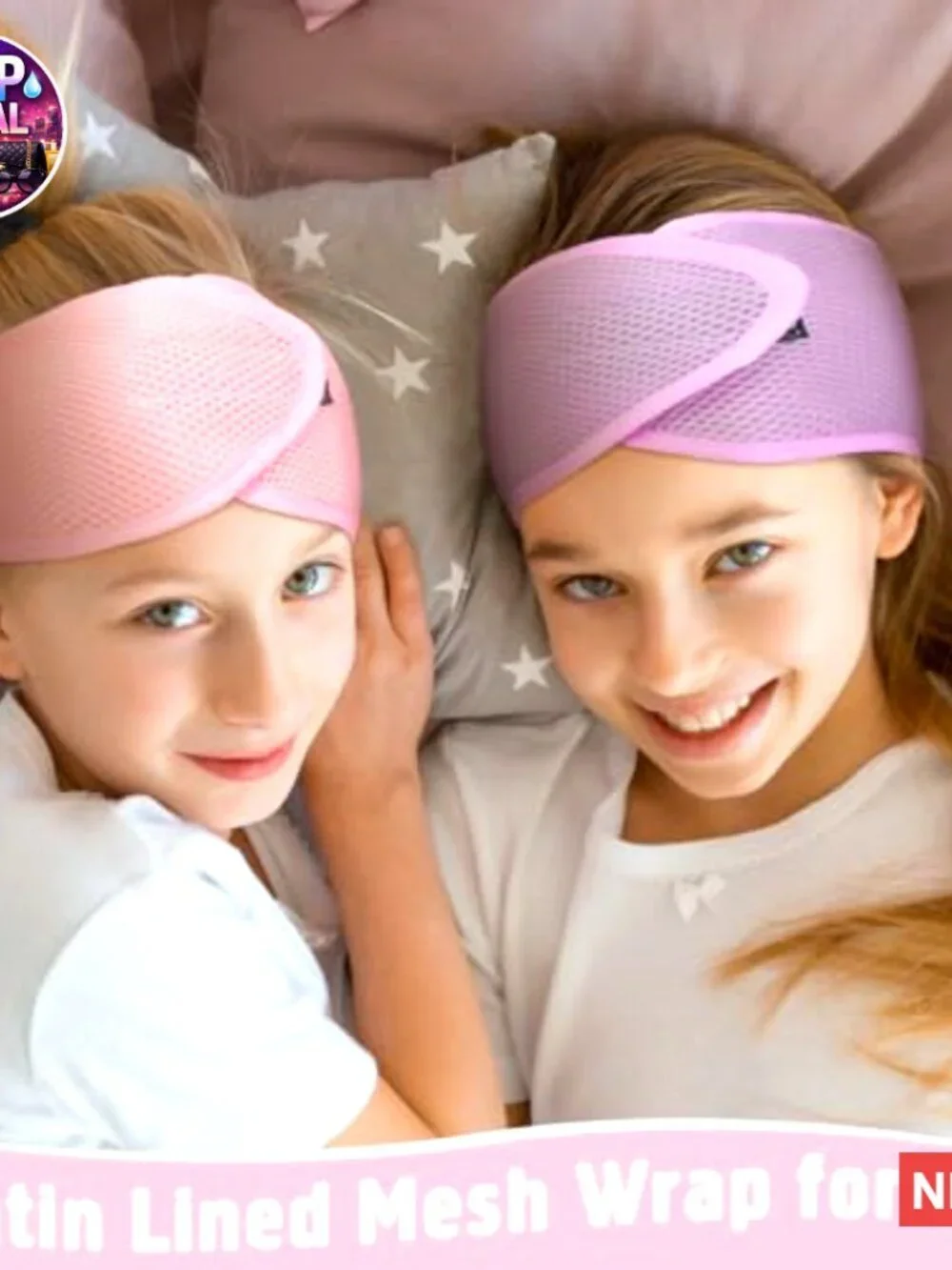 Satin And Mesh Sleeping Head Wrap Adjustable Hair Care Wrap